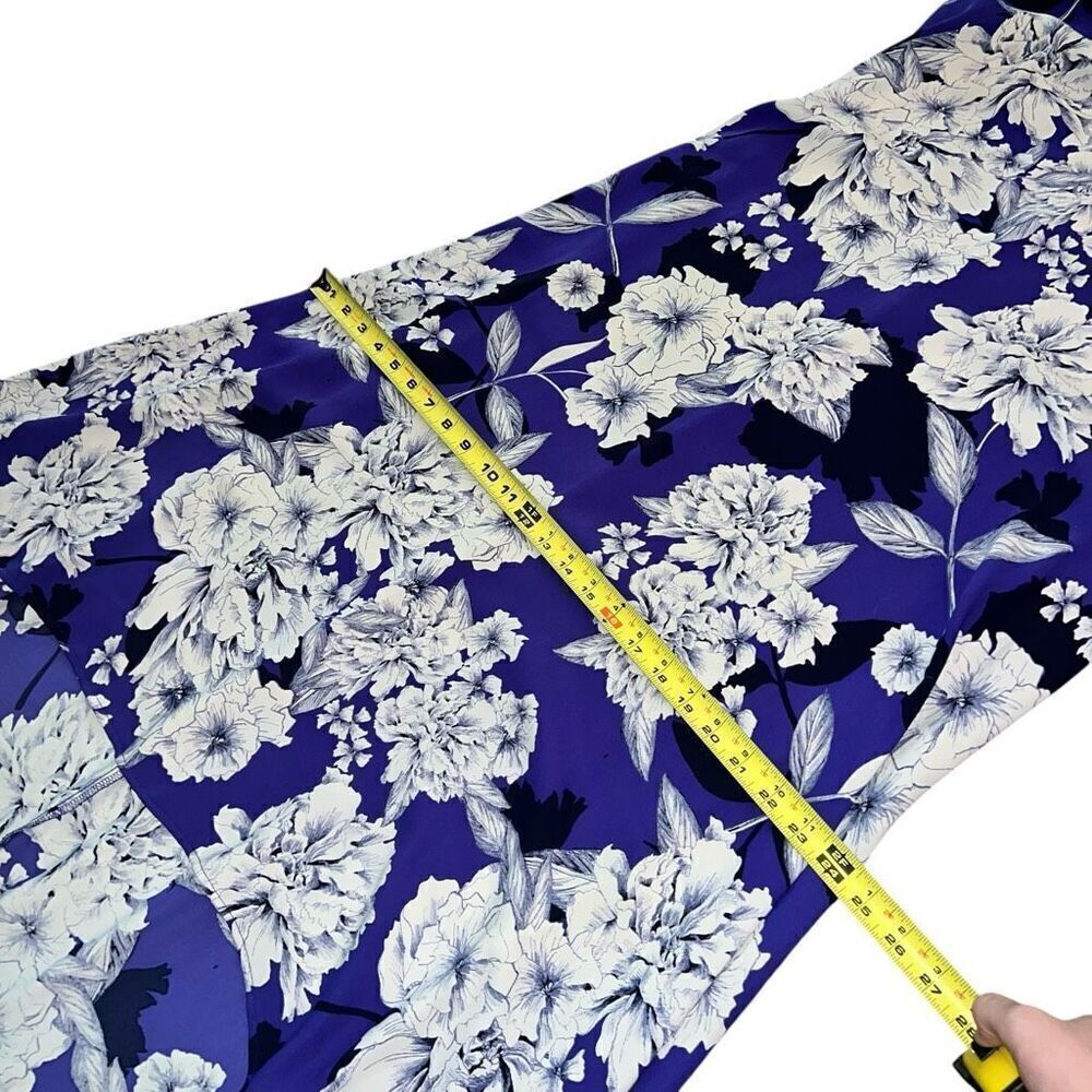 TAHARI Blue Floral Sleeveless Maxi Dress Size S - Picture 8 of 9